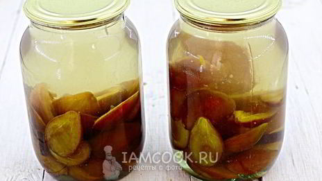 компот из слив на зиму с корицей