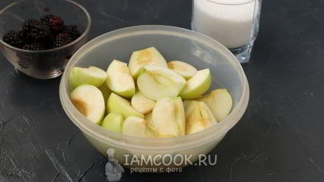 компот из яблок и ежевики на зиму