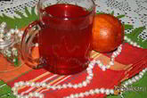 Компот-крюшон со смородиной и гибридом мандарина с гранатом