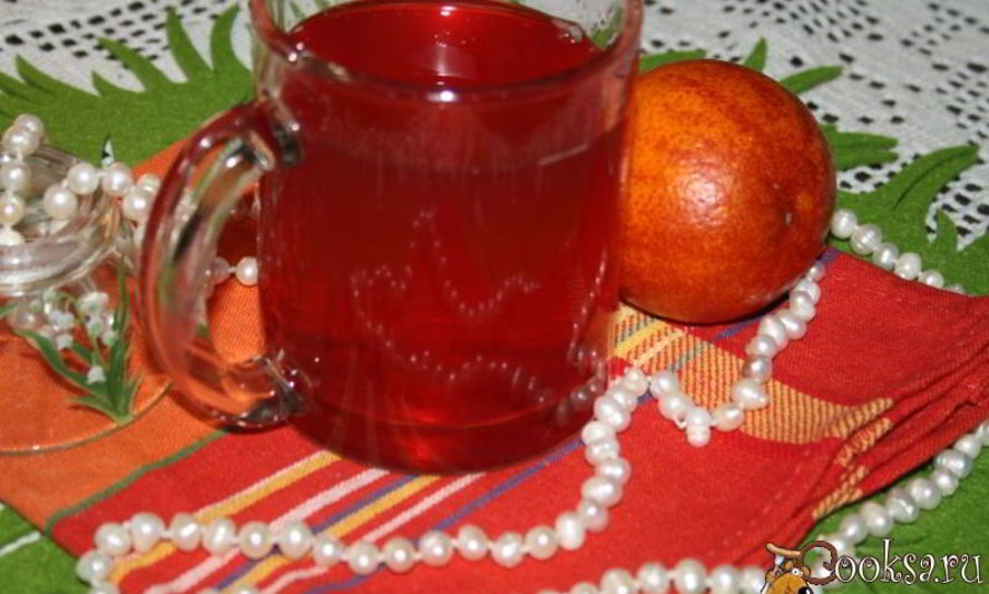 Рецепт компота-крюшона со смородиной и гибридом мандарина с гранатом