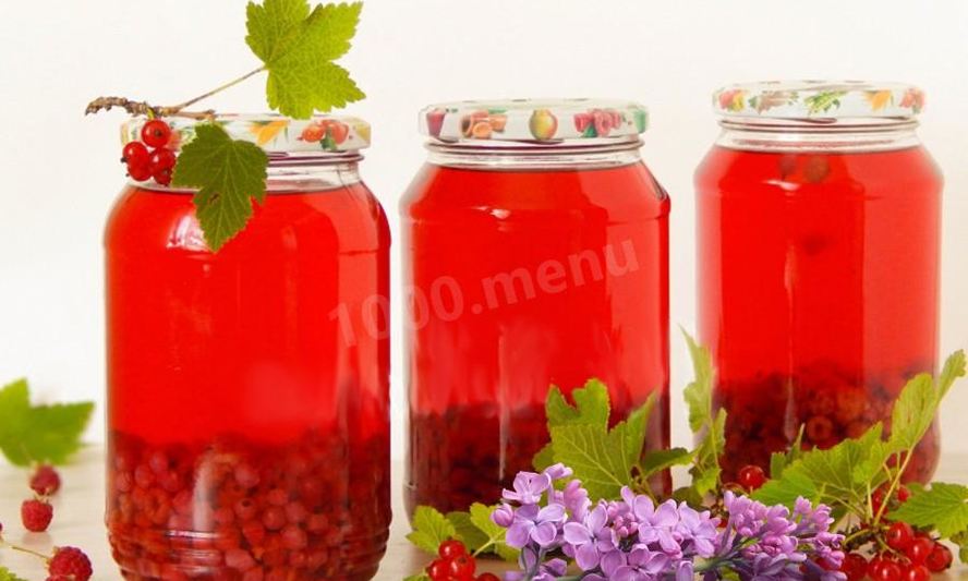 Рецепт компота с красной смородиной и малиной на зиму