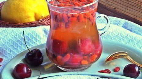 вишнево-яблочный компот