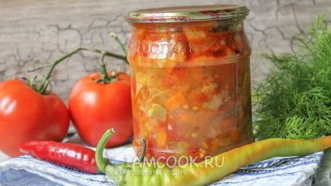 лечо из кабачков с помидорами на зиму