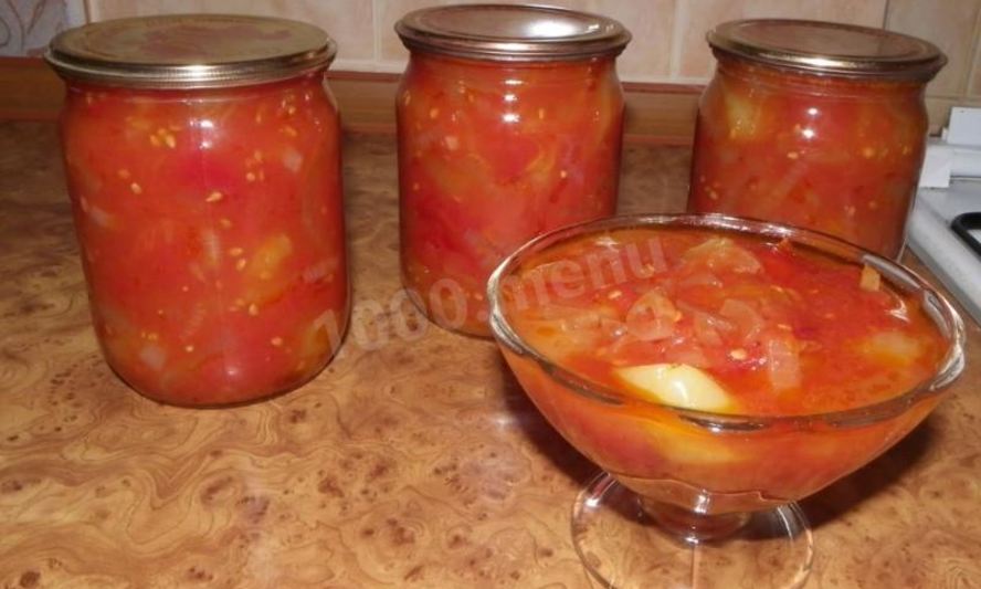Рецепт лечо из помидор с луком и перцем