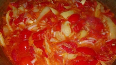 лечо из помидор с луком и перцем