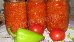 Вкусное лечо с рисом из помидор и моркови