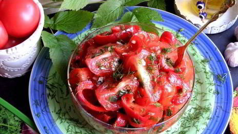 быстрые маринованные томаты и перцы