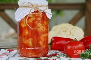 Капуста, маринованная в томатном соке