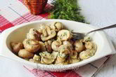 Маринованные шампиньоны с укропом и чесноком