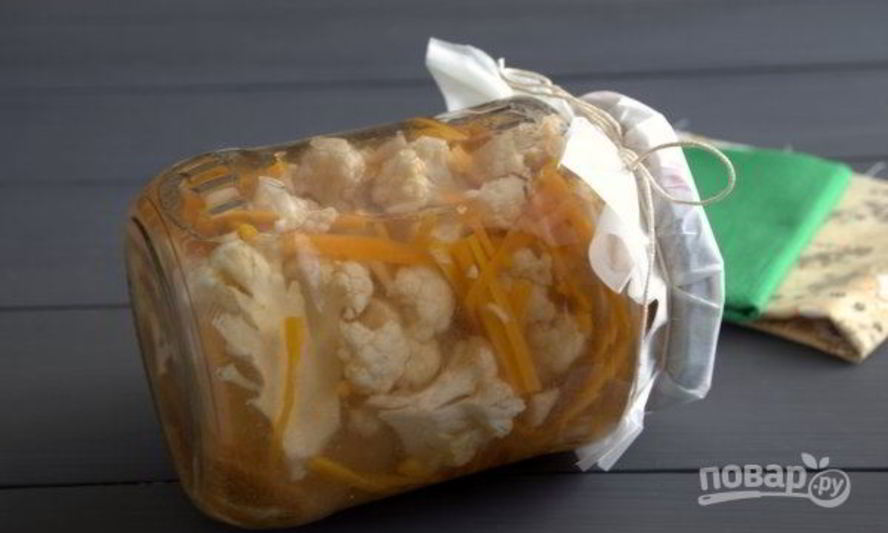 Рецепт цветной капусты, маринованной по-корейски