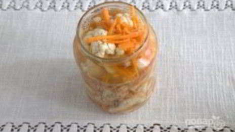 цветная капуста, маринованная по-корейски