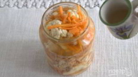 цветная капуста, маринованная по-корейски