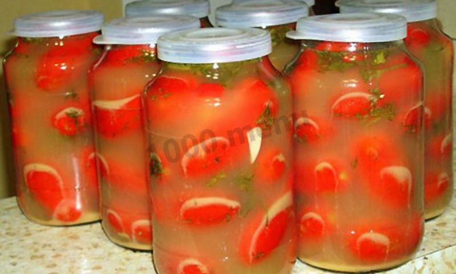 Рецепт помидоров холодным способом с горчицей на зиму