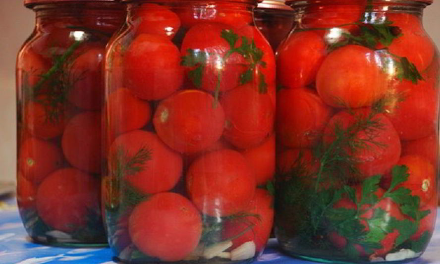 Рецепт помидоров на зиму без уксуса