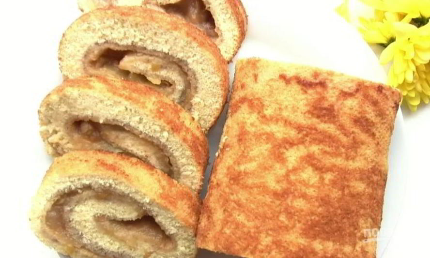 Рецепт рулета с яблочным повидлом