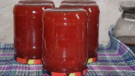 яблочное повидло с красной смородиной