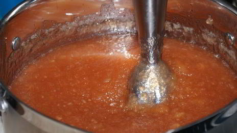 яблочное повидло с красной смородиной