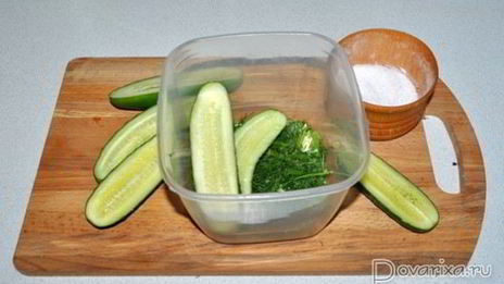 быстрые малосольные огурцы