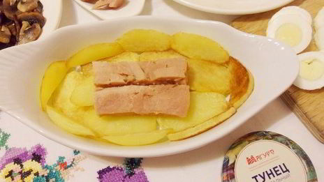 консервированный тунец в сметане