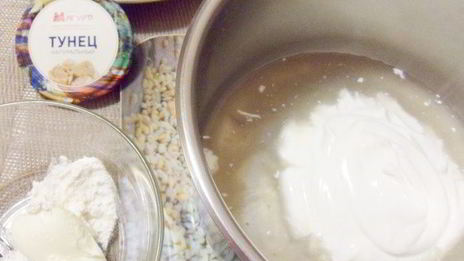 консервированный тунец в сметане