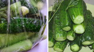 Малосольные огурцы в пакете