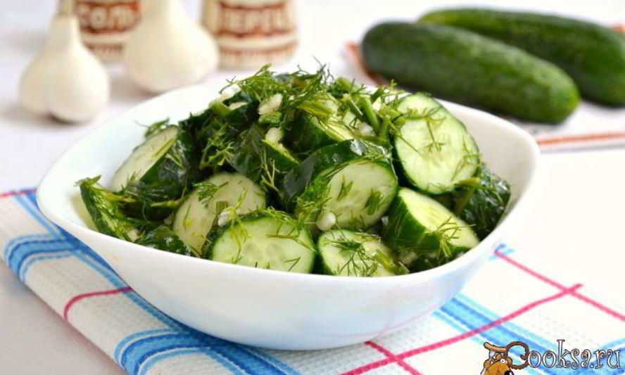 Рецепт острых малосольных огурцов за 5 минут