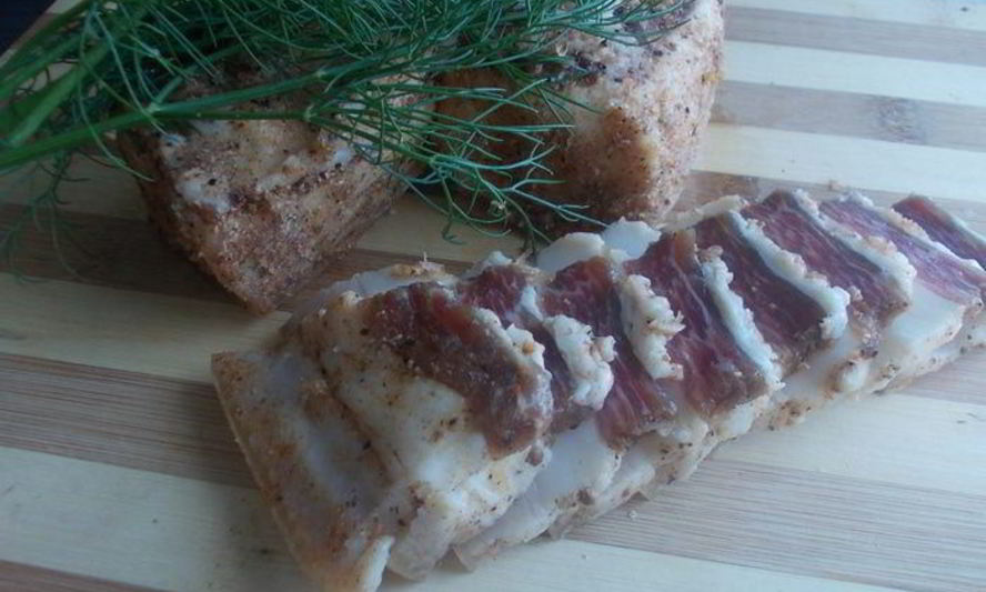 Рецепт сала соленого со специями и чесноком