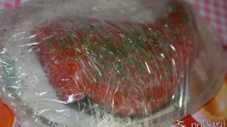 слабосоленая форель с приправами