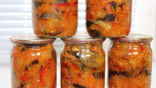 Тещин язык из баклажанов на зиму