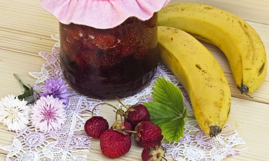 Рецепт клубнично-бананового варенье