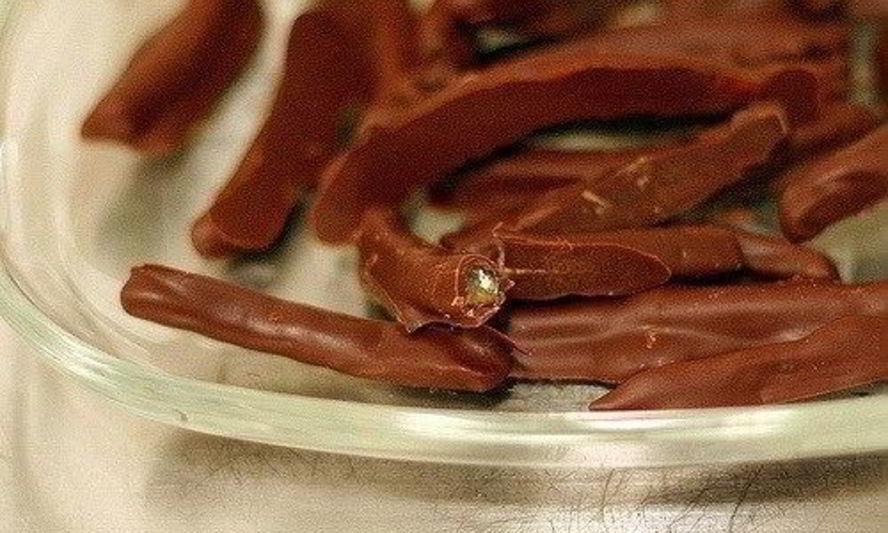 Рецепт цукатов из апельсиновой цедры в темном шоколаде