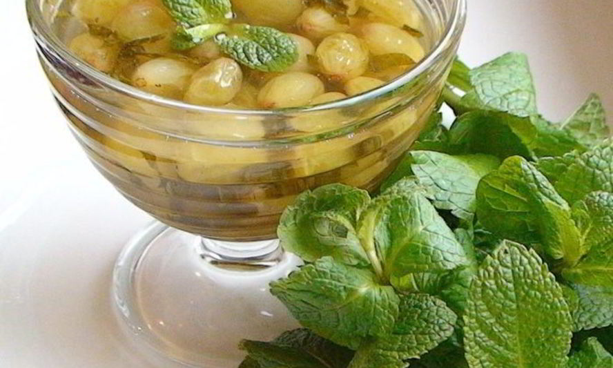 Рецепт варенья из белого винограда с мятой