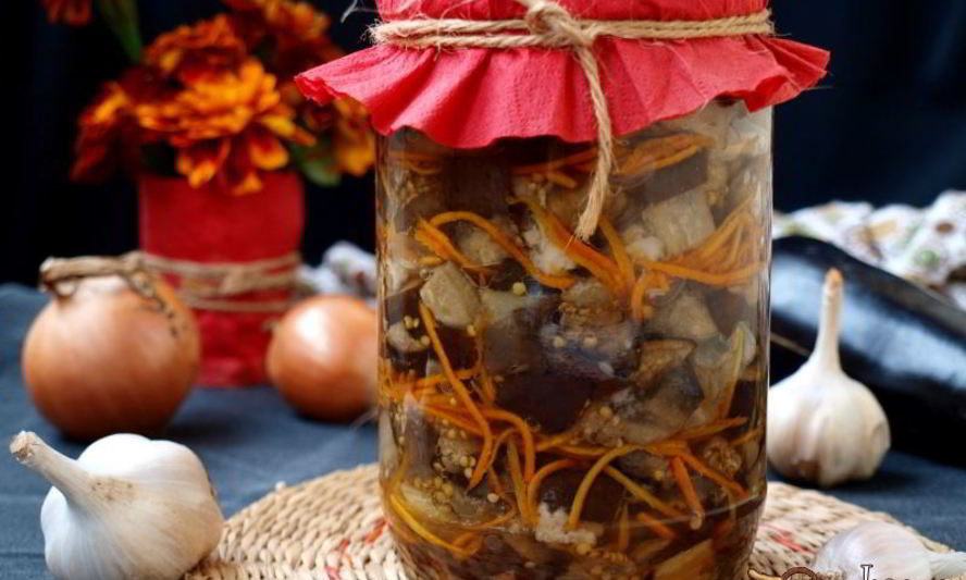 Рецепт запеченных баклажанов с морковью на зиму