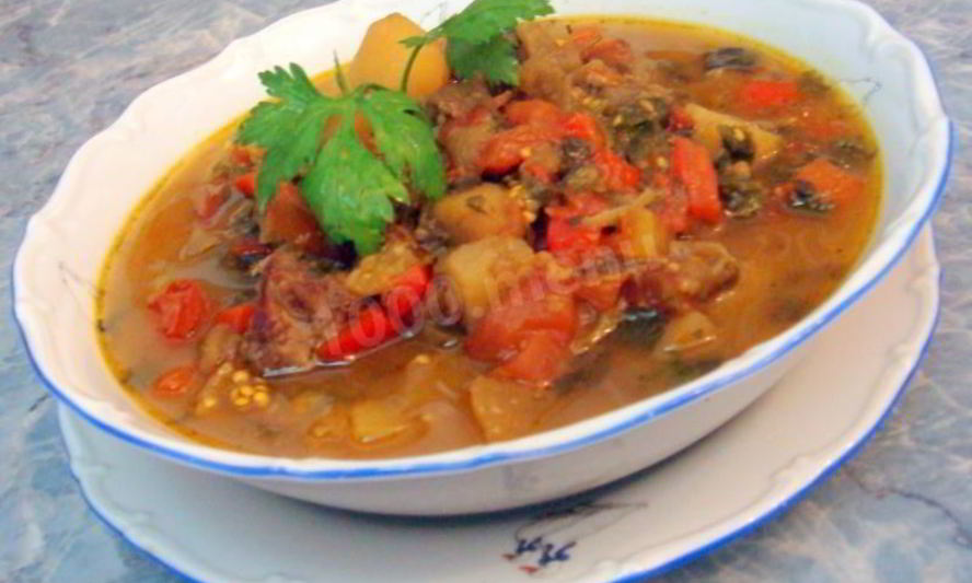 Рецепт аджапсандала с мясом по-грузински