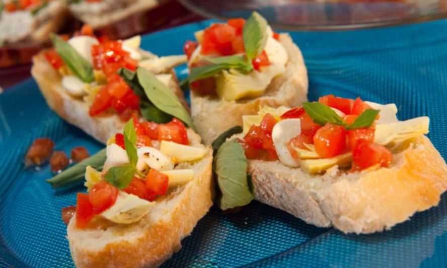 Рецепт брускетты с артишоками