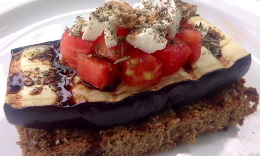 Рецепт брускетты с баклажаном-гриль