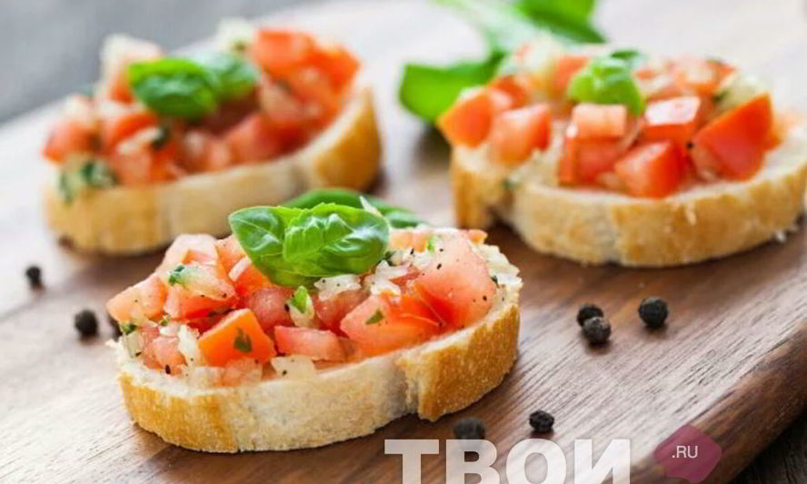 Рецепт брускетты с базиликом