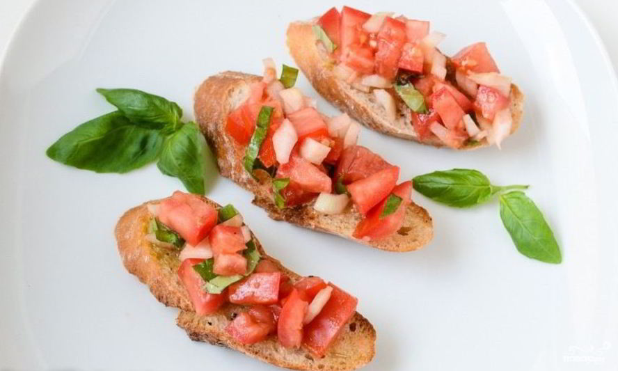 Рецепт брускетты с овощами
