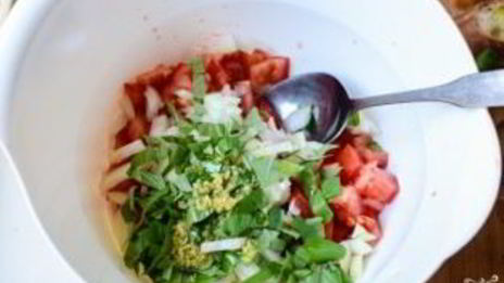 брускетта с овощами