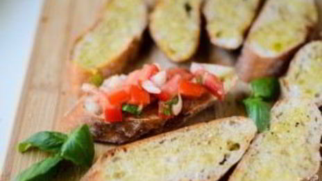брускетта с овощами