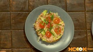 Брускетта с семгой