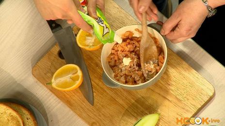 брускетта с семгой