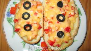 Горячий бутерброд брускетта