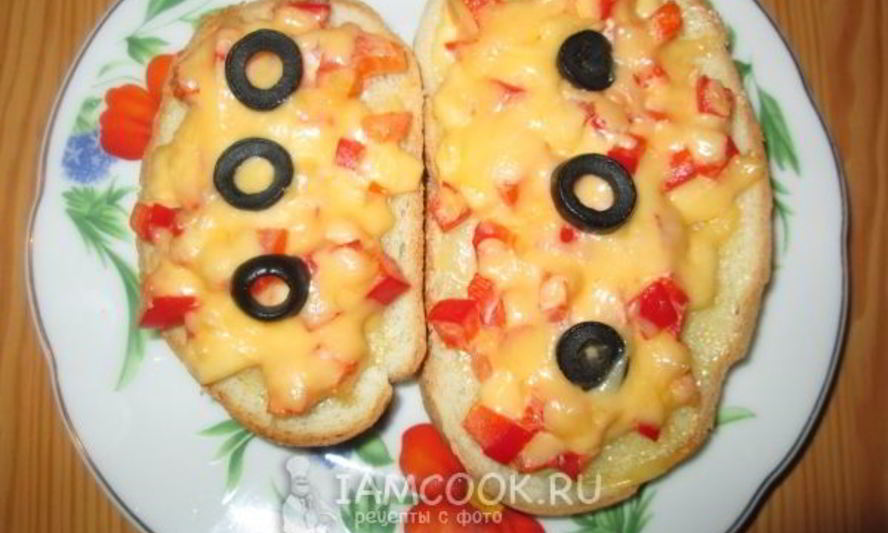 Рецепт горячего бутерброда брускетта