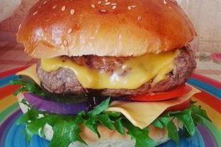 Бургер свинина с грибами