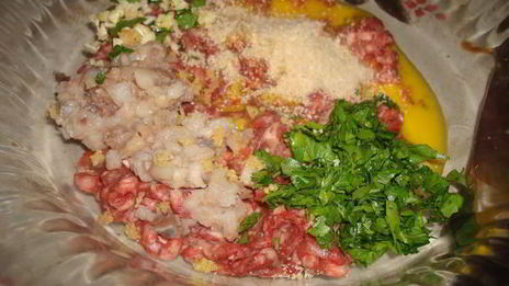 гамбургер из фарша и селедки