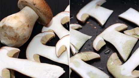 гамбургер с белыми грибами