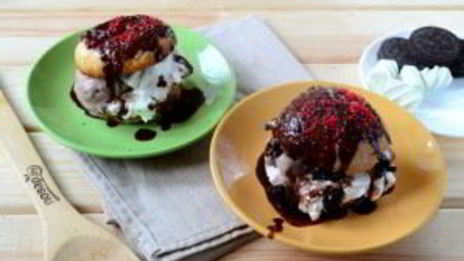 королевский бургер с мороженым