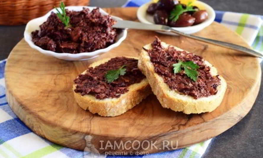 Рецепт бутербродной пасты из оливок