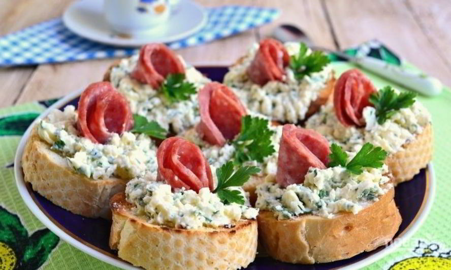 Рецепт бутербродов из багета